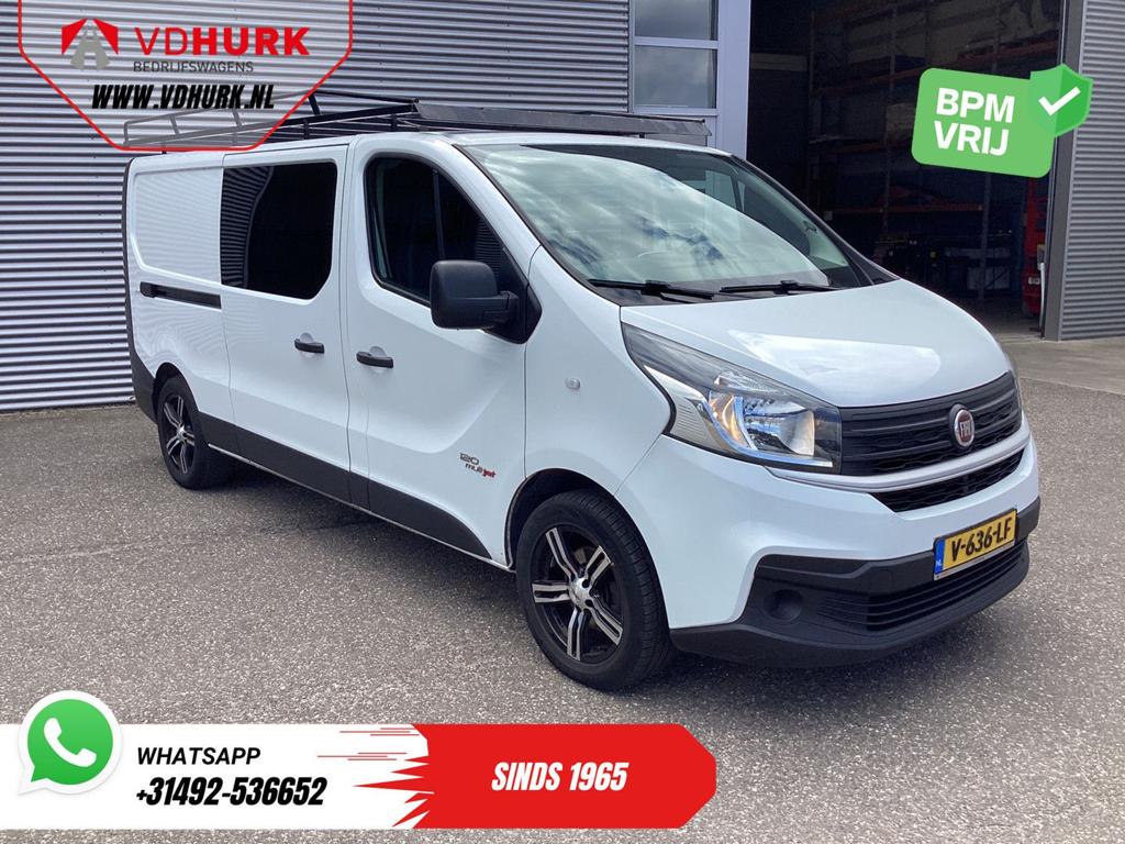 Fiat Talento 1.6 MJ 125 pk L2 DC Dubbel Cabine EXPORT ONLY A, 174 g/km, Wit, Bedrijf, Parkeersensor