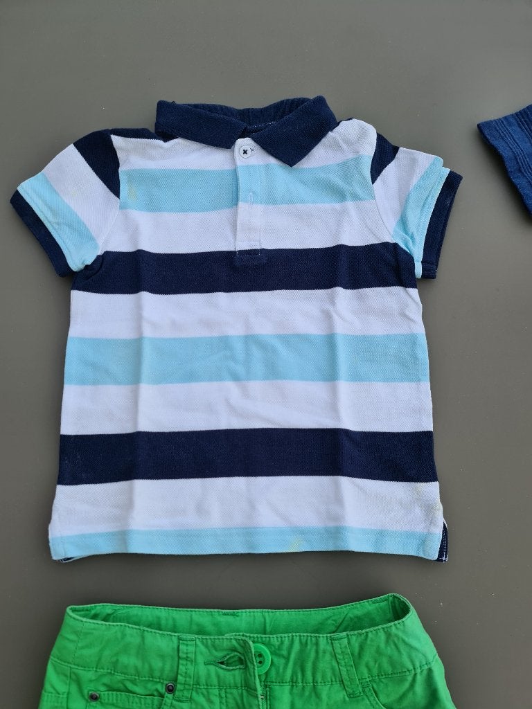 gestreepte polo, t-shirt, CA, 110, Enfants & Bébés, Vêtements enfant | Taille 110, Enlèvement, Comme neuf