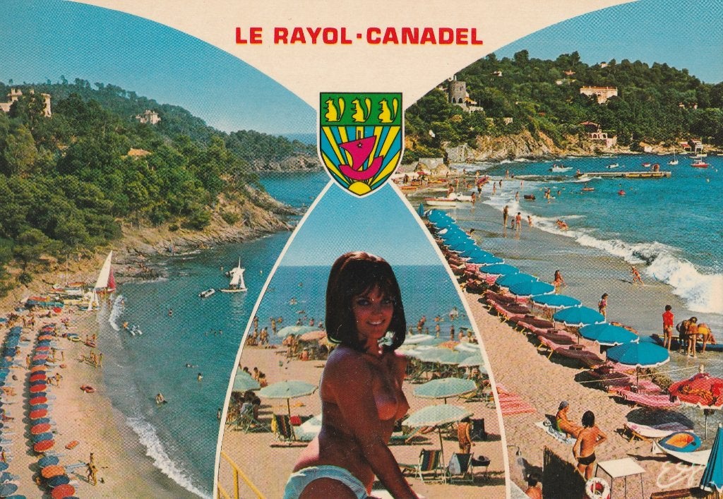 NAAKT  MEISJE  in  LE RAYOL-CANADEL, Verzenden, Ongelopen, Overige thema's