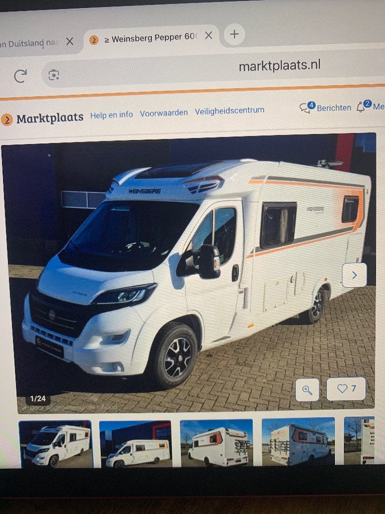 Te koop gevraagd weinsberg pepper, Caravans en Kamperen, Mobilhomes, Automaat, Weinsberg, Fiat, Diesel