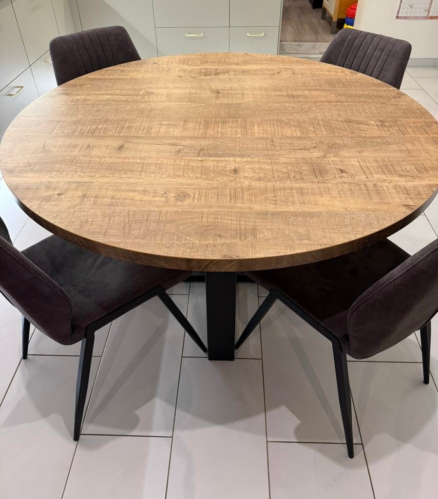 Eetkamer tafel + stoelen, Enlèvement, Comme neuf