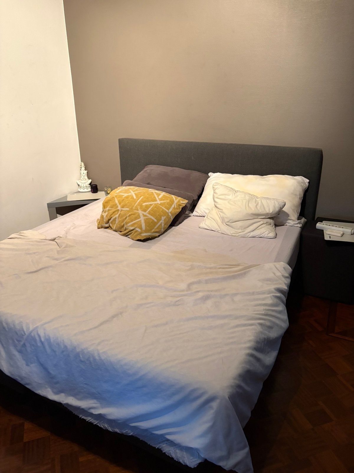 2 persoonbed, Enlèvement, Comme neuf, Deux personnes, Gris