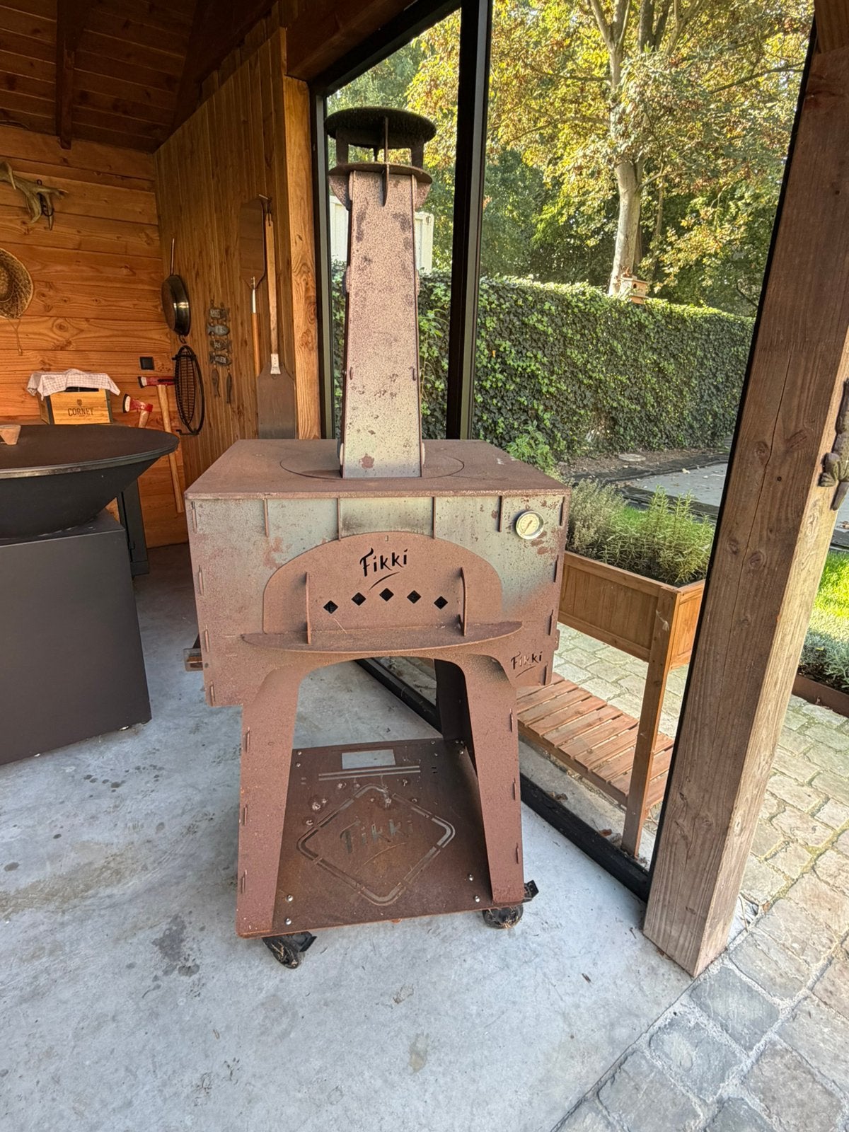 Pizza oven fikkie level de luxe, Tuin en Terras, Ophalen, Zo goed als nieuw