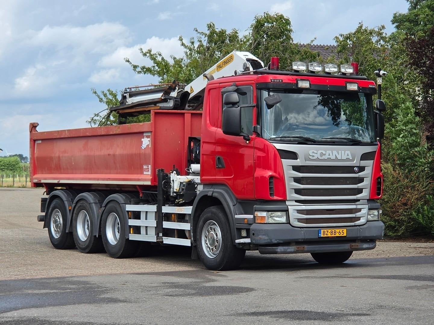Scania G 400 B 8X4*4 TROIS ! GRUE/BENNE ! CAMION NL ! DK1268, Rouge, Euro 5, Achat, 293 kW