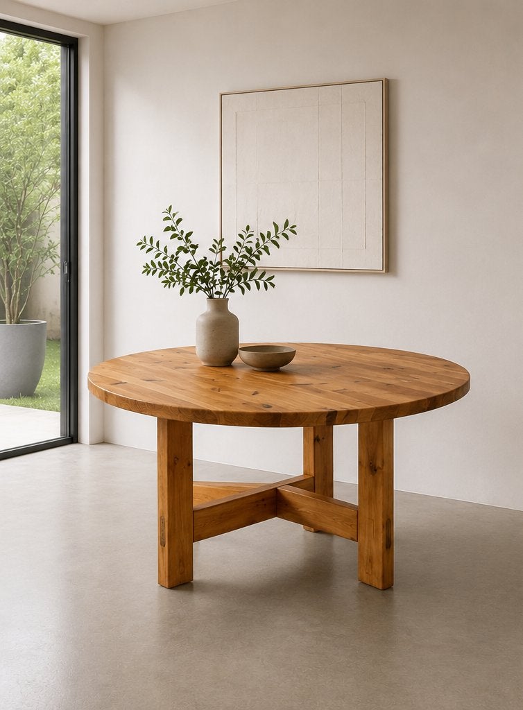 Ronde vintage design eettafel jaren '60 '70 midcentury table, Envoi