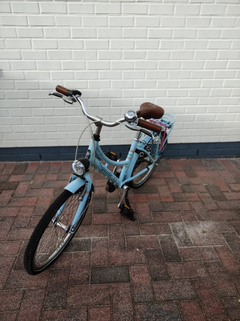 Lichtblauwe Gazelle Sunshine meisjesfiets 24 inch, Ophalen, Terugtraprem, 24 inch, Versnellingen