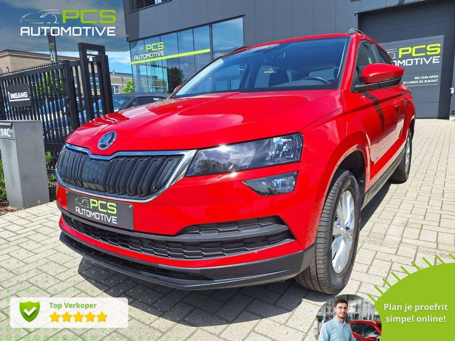 Skoda Karoq Turbo / 78.000 km / 2020 / 1.0 Benzine / 12 mnd, Autos, Skoda, Rouge, Achat, Euro 6, Entreprise