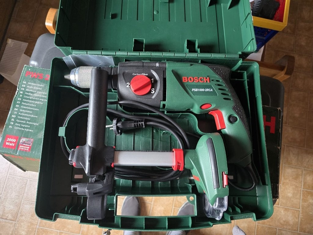 Bosch klopboormachine 1000 Watt met afzuigsysteem, Doe-het-zelf en Bouw, Boormachine, 600 watt of meer, Ophalen of Verzenden, Zo goed als nieuw