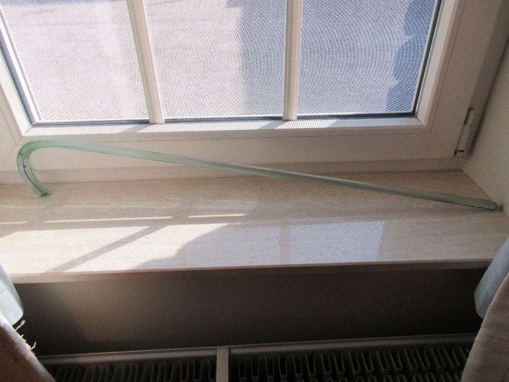 Oude wandelstok in glas doorzichtige wandelstok, Ophalen