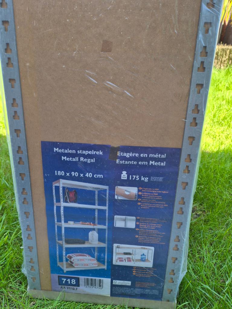 Metalen stapelrek 180x90x40 cm 175 kg, Ophalen