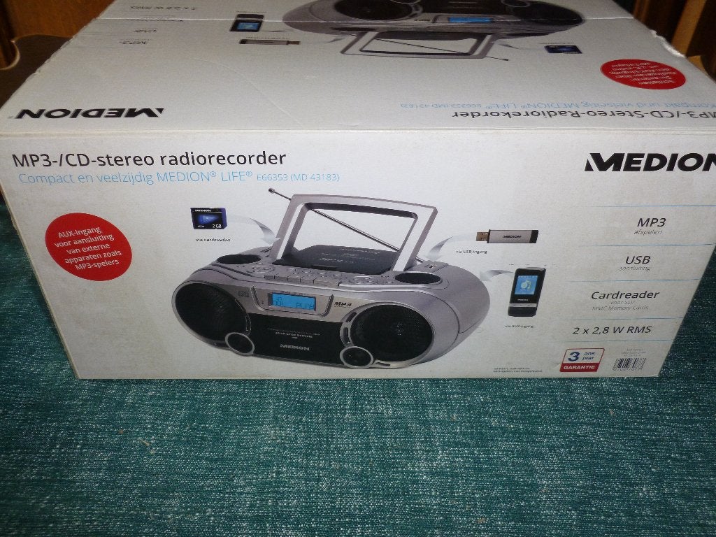 Medion stereo Mp3 Radiorecorder, Audio, Tv en Foto, Stereoketens, Ophalen of Verzenden, Nieuw, Tuner of Radio, Draagbaar