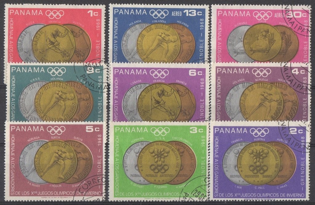 Panama - Olympische medailles Grenoble 1968, Ophalen of Verzenden