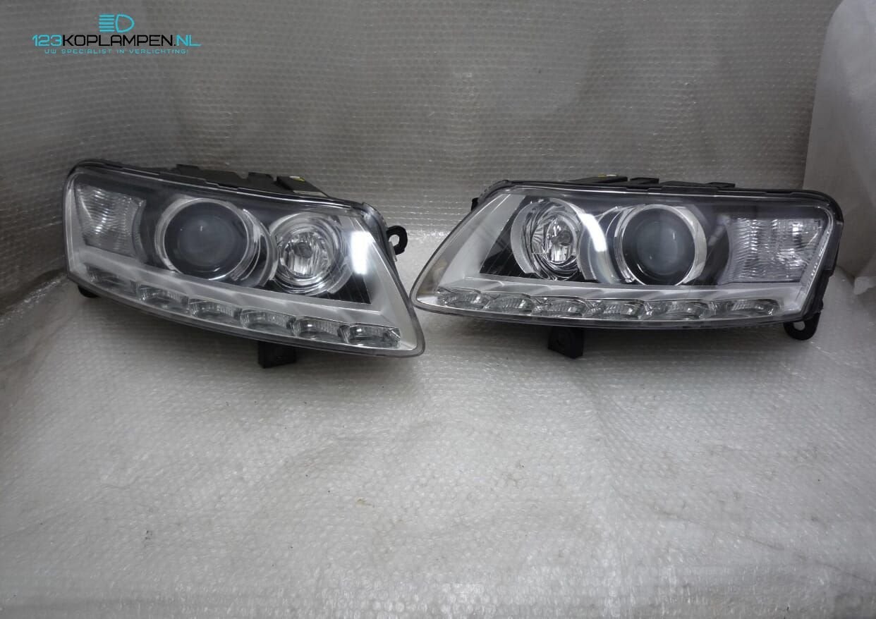 Audi A6 C6 facelift Bi Xenon koplamp koplampen links rechts, Auto-onderdelen, Ophalen, Gebruikt, -, -