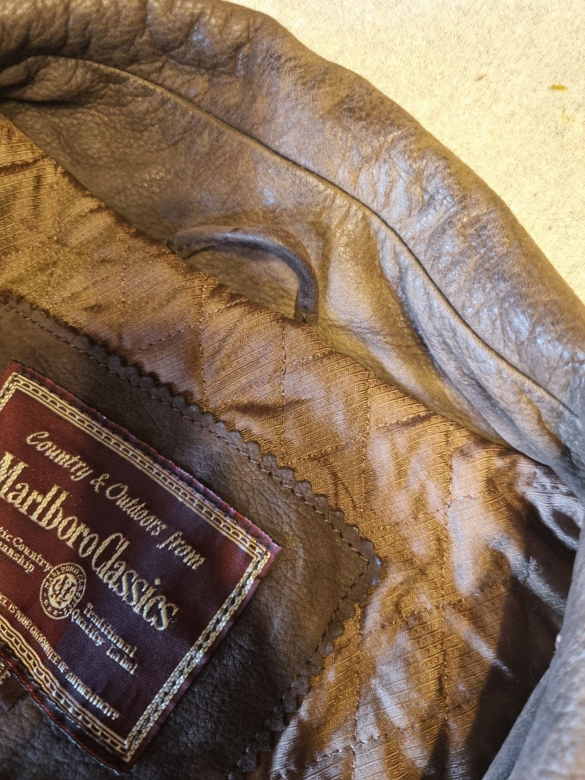 Marlboro Classics leren jack, Ophalen