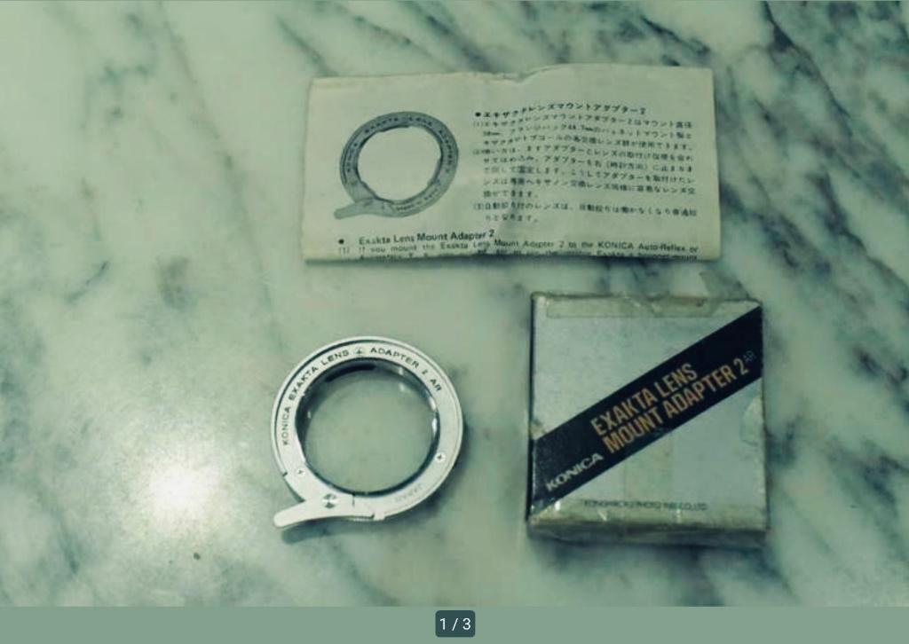 Konica Exakta lens mount adapter 2AR, Ophalen of Verzenden, Zo goed als nieuw, Overige typen