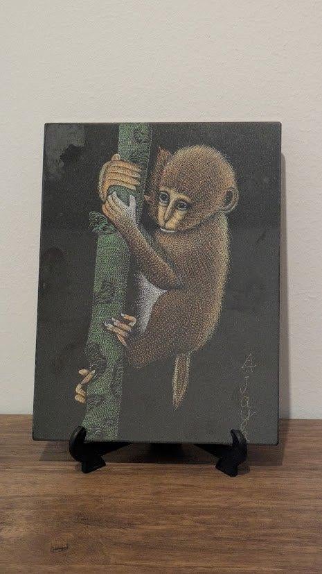 3 Decoratieve mini tegeltjes / kunstplaatjes te koop, Ophalen