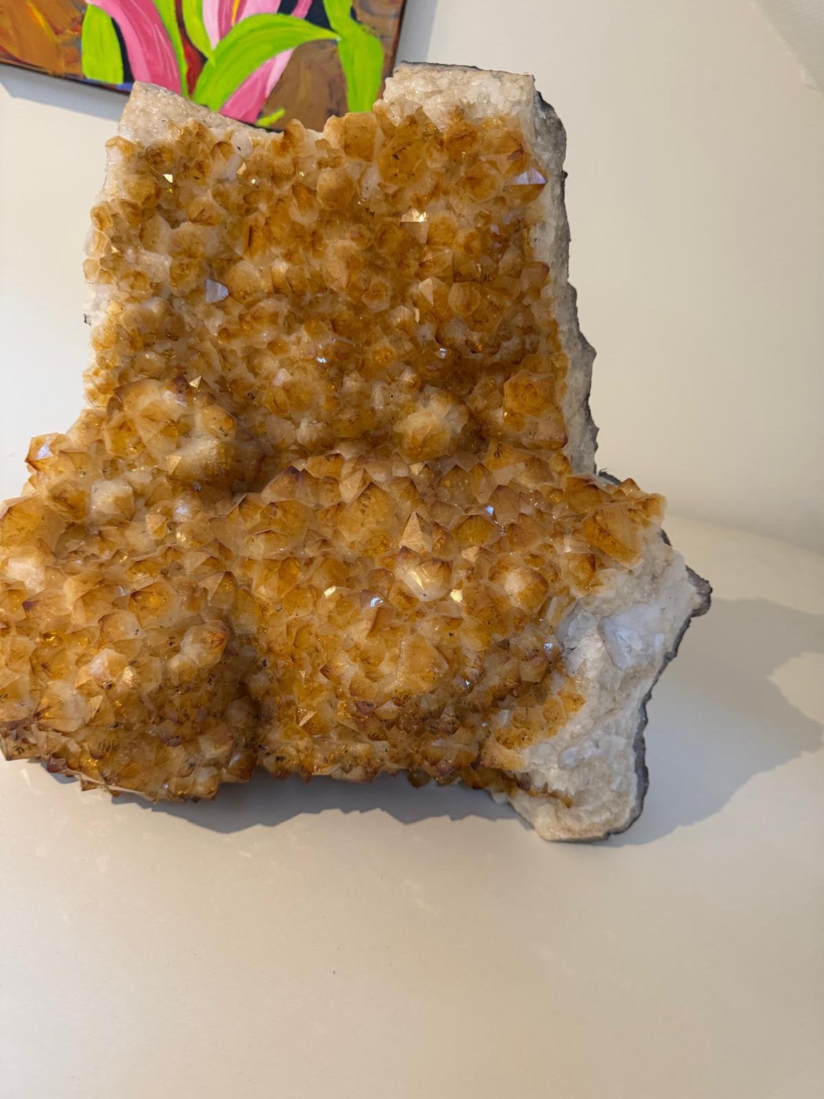 Grote citrien geode / kristalcluster – 40  40 cm – 20 kg, Enlèvement