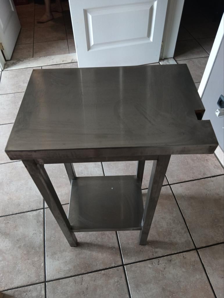 inox werktafel, Ophalen
