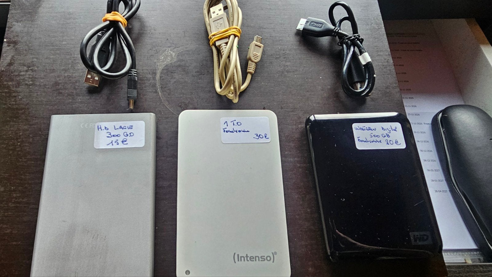 Disques dur. fonctionne. prix sur photos, HDD, Externe, Comme neuf, Enlèvement