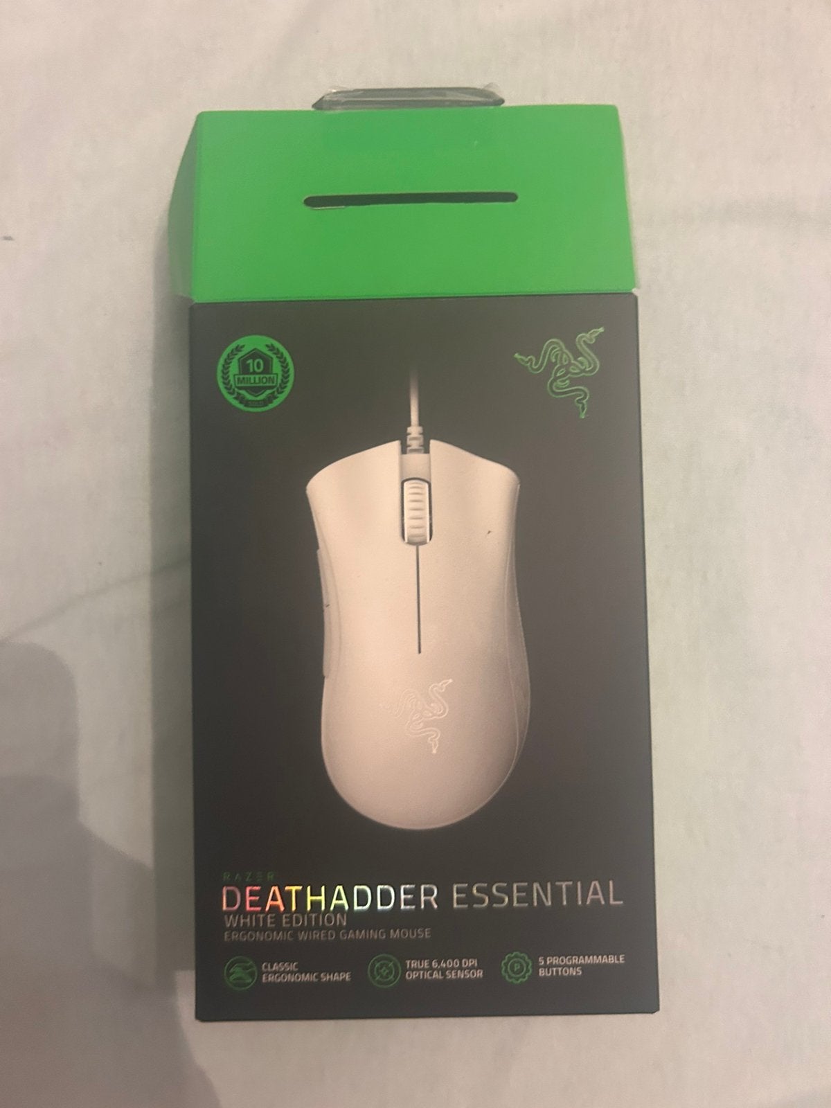 Razer DeathAdder Essential White Edition (Bedraad), Informatique & Logiciels, Souris, Souris, Enlèvement ou Envoi, Utilisé, Droitier