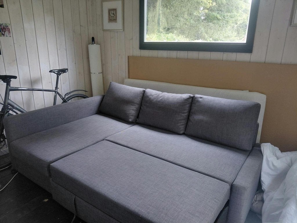 Friheten Klagshamn Ikea Slaapbank, Huis en Inrichting, Ophalen, Gebruikt, Grijs
