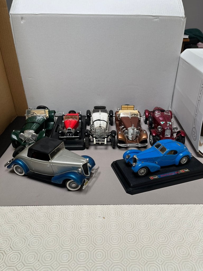 Lot de voitures miniatures classiques 1:18  Bburago, Solido, Enlèvement ou Envoi, Utilisé, Voiture, Burago