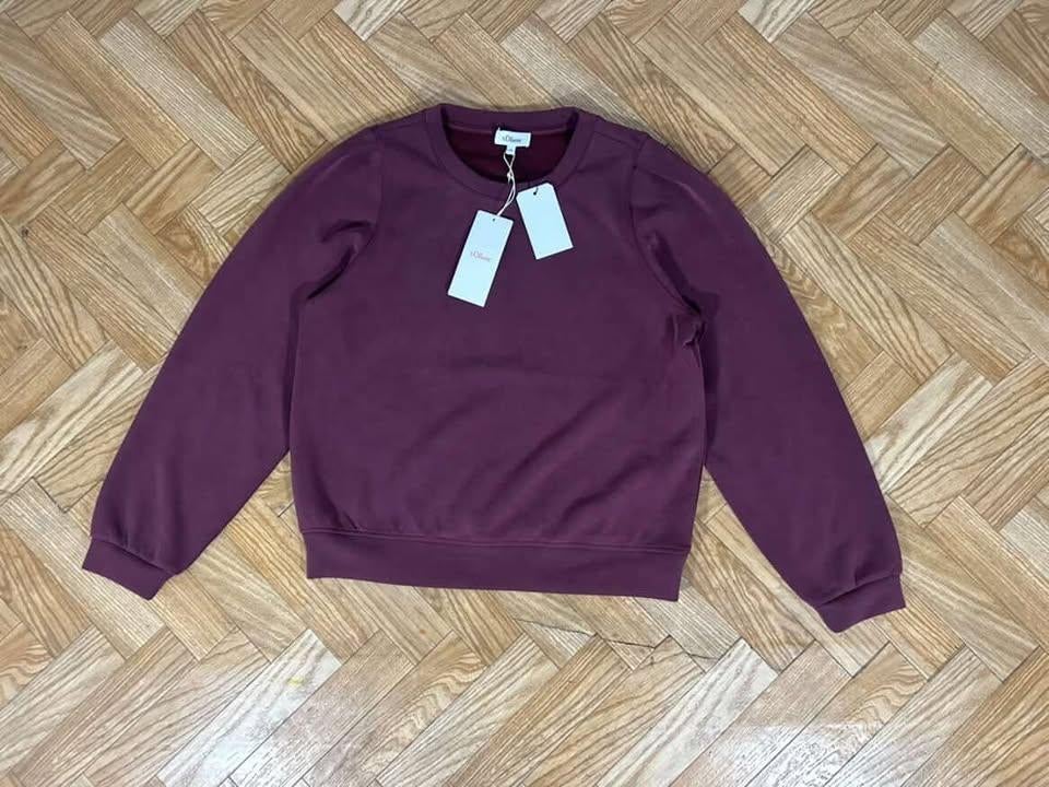 S. Oliver Sweatshirt Puff Sleeves - Bordeaux Size S/M - BNWT, Vêtements | Femmes, Pulls & Gilets, Neuf, Taille 36 (S), Autres couleurs
