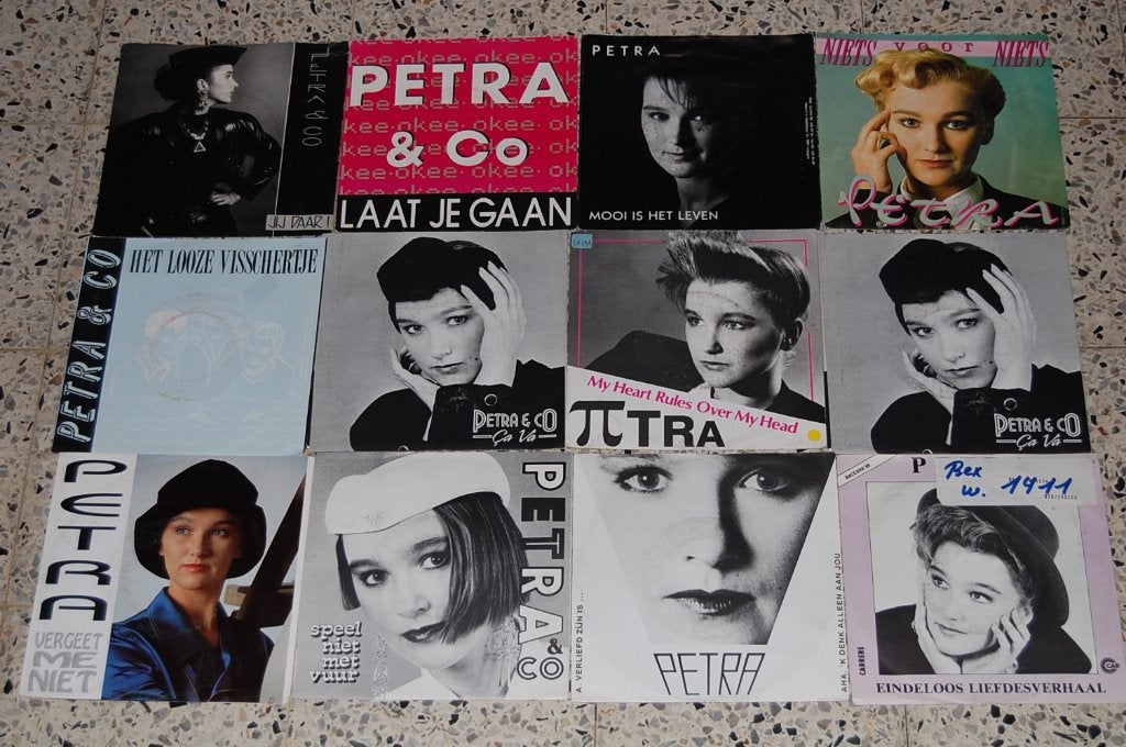 45t's van de  TOP zangeres PETRA uit jaren 80/90, CD & DVD, Vinyles | Néerlandophone, Enlèvement ou Envoi, 7 inch, Comme neuf