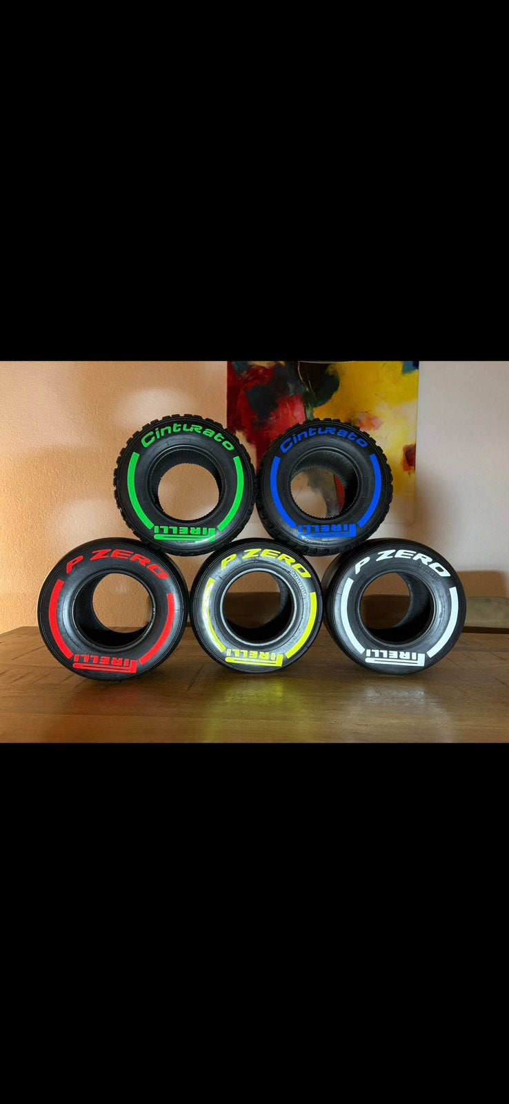 5 jolis pneus Pirelli 2025 déco pour kart de F1, Enlèvement ou Envoi, Neuf, ForTwo