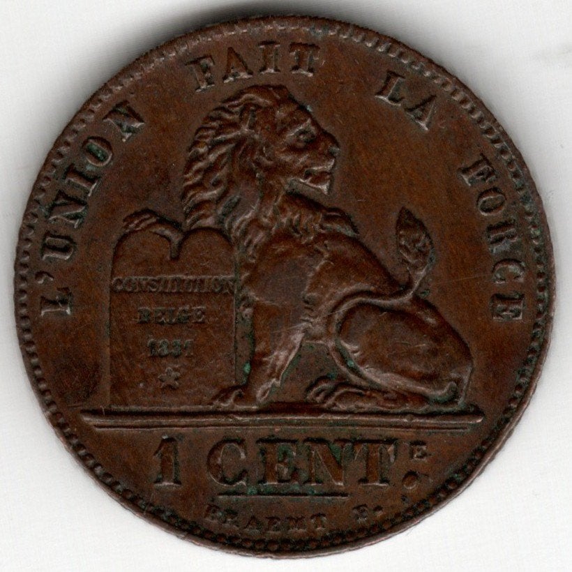 België : 1 Centime 1907 FR Morin 234 Ref 16767, Ophalen of Verzenden, Brons, Losse munt
