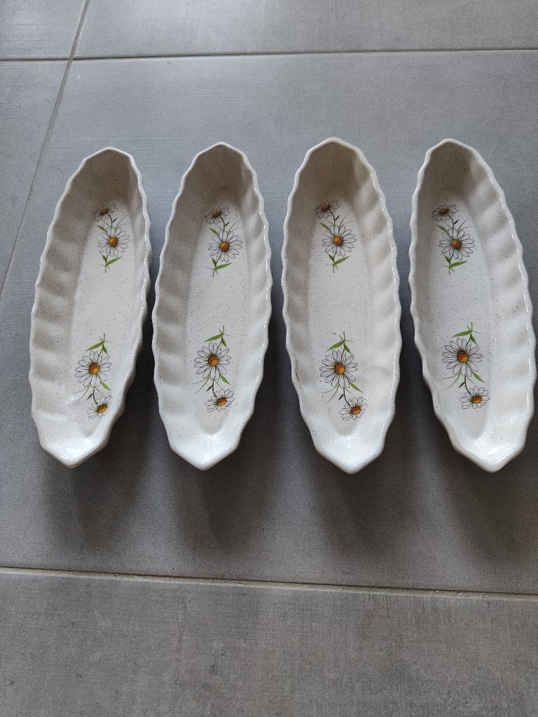 4 vintage maïsschalen van Kernewek aardewerk (Engeland), Antiek en Kunst, Antiek | Keramiek en Aardewerk, Ophalen