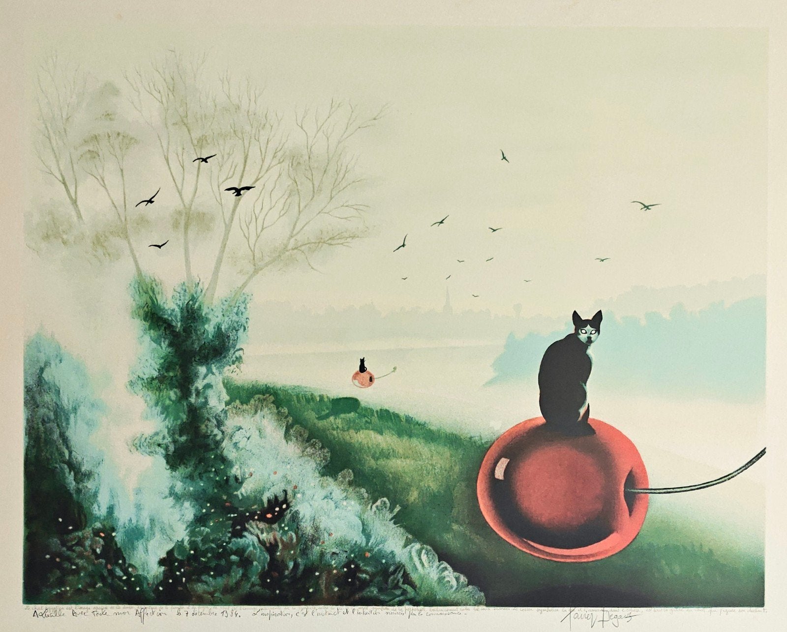 Xavier Degans, lithographie 59 cm x 46 cm (encadrée) 86 cm x, Antiquités & Art, Art | Lithographies & Sérigraphies, Encadré, Enlèvement
