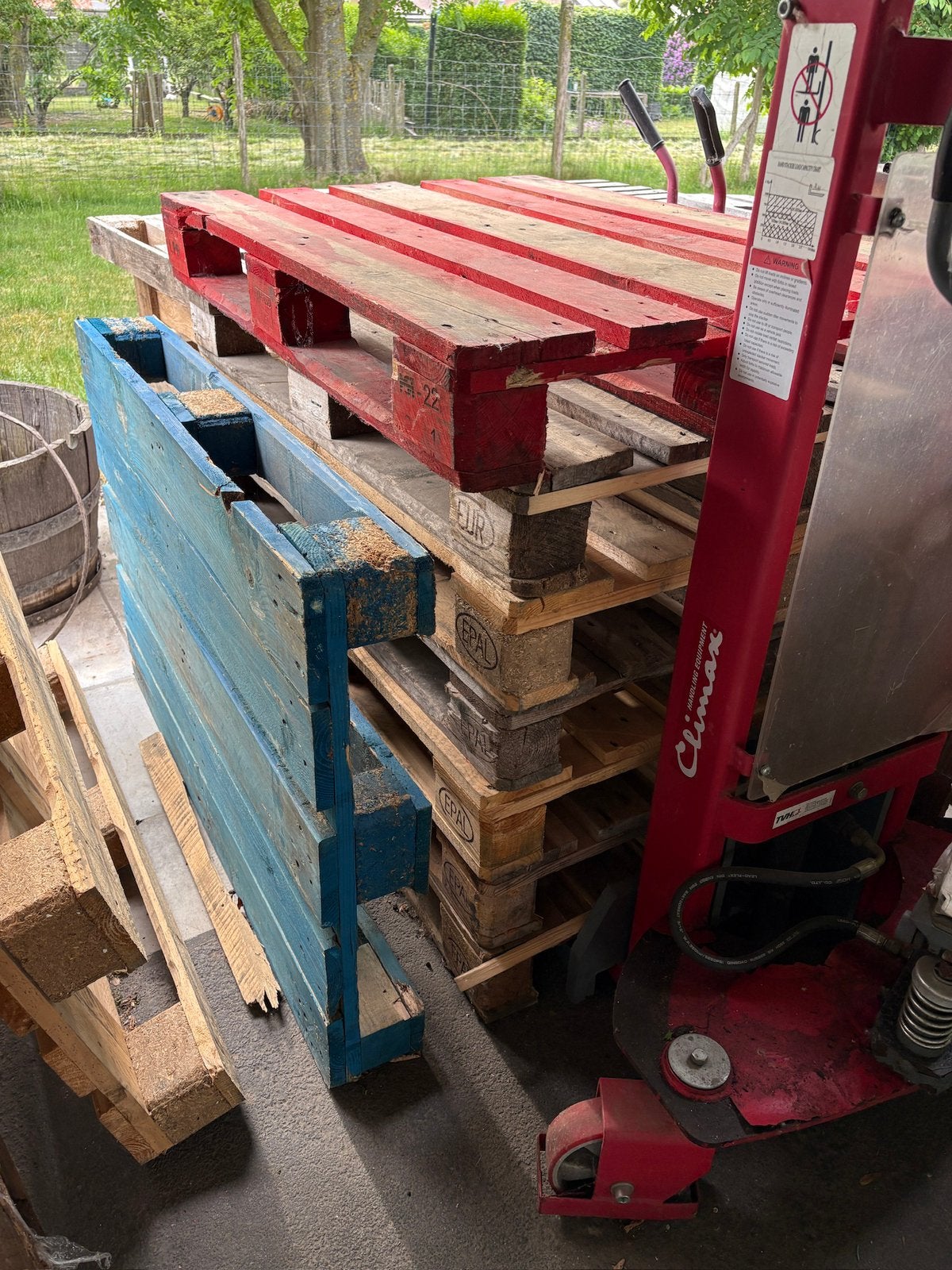 Palletten hout euro, Doe-het-zelf en Bouw, Hout en Planken, Ophalen, Gebruikt, Vuren, Pallet