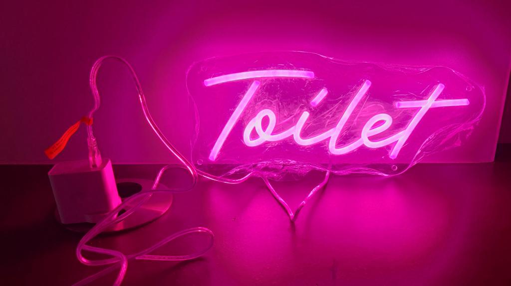 Neon LED bord "Toilet", Huis en Inrichting, Lampen | Overige, Ophalen of Verzenden, Nieuw