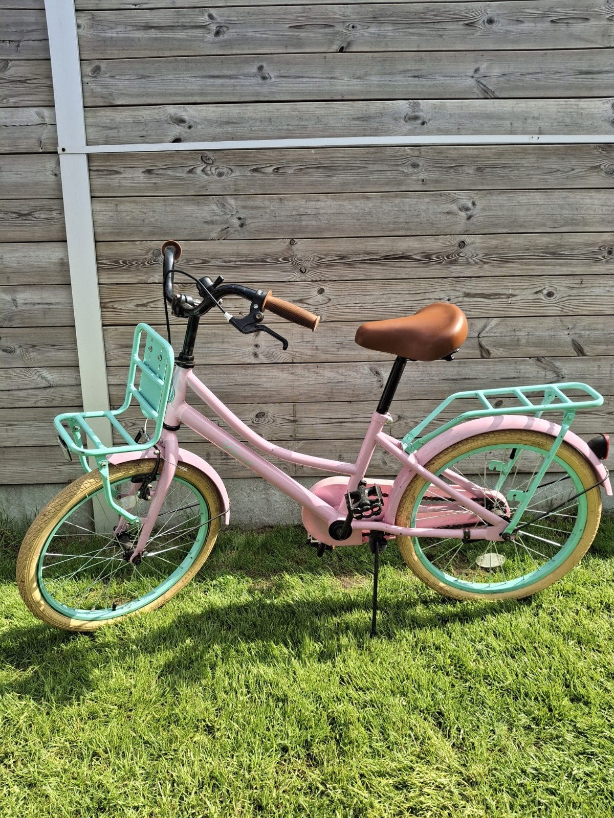 Meisjes fiets roze mint met opschrift Diva, Fietsen en Brommers, Ophalen