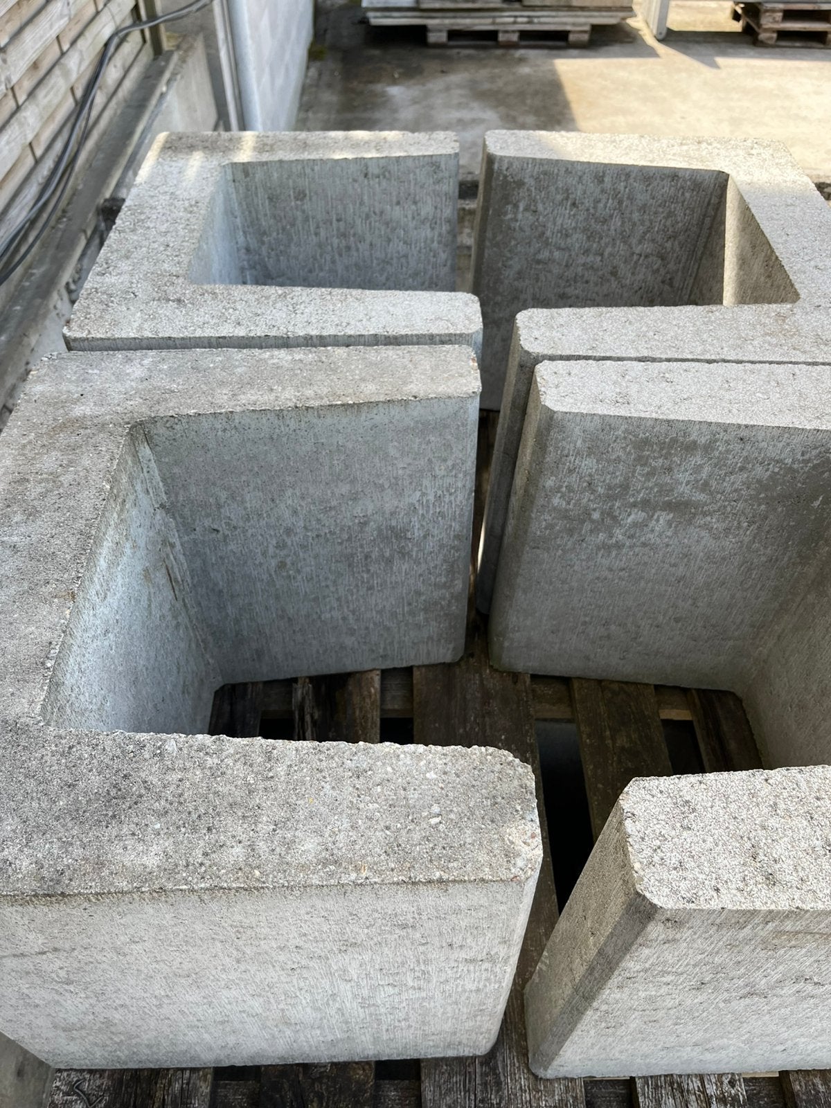 U-elementen in beton 40/40/40 cm, Tuin en Terras, Ophalen, Zo goed als nieuw, Beton
