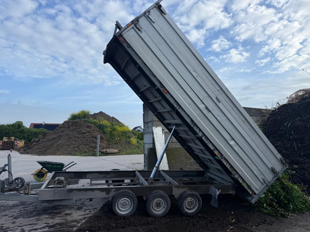 3 asser aanhangwagen 3,5 T kipper., Auto diversen, Aanhangers en Bagagewagens, Ophalen, Gebruikt