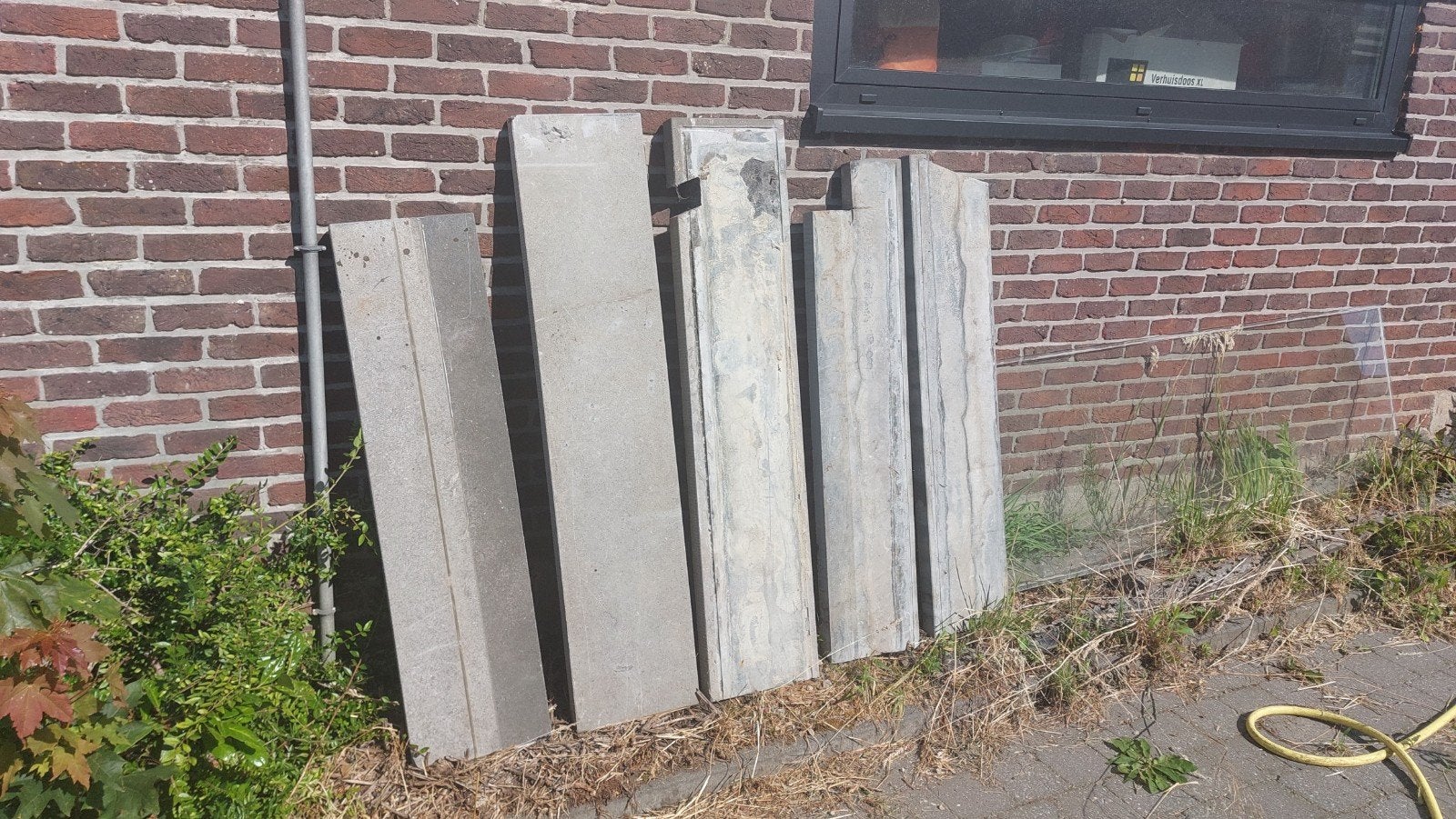 Blauwe steen 5cm dik, Tuin en Terras, Bielzen en Borduren, Ophalen, Gebruikt, 100 tot 200 cm, Natuursteen