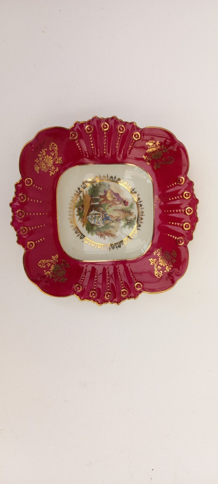 Plat décoratif en porcelaine bavaroise de Carl Schumann, Enlèvement ou Envoi