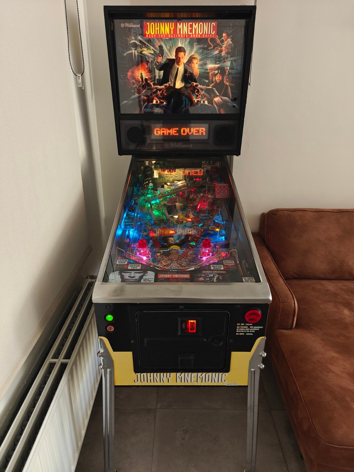 Johnny Mnemonic flipperkast, Enlèvement ou Envoi, Flipper (jeu), Williams, Imprimante matricielle