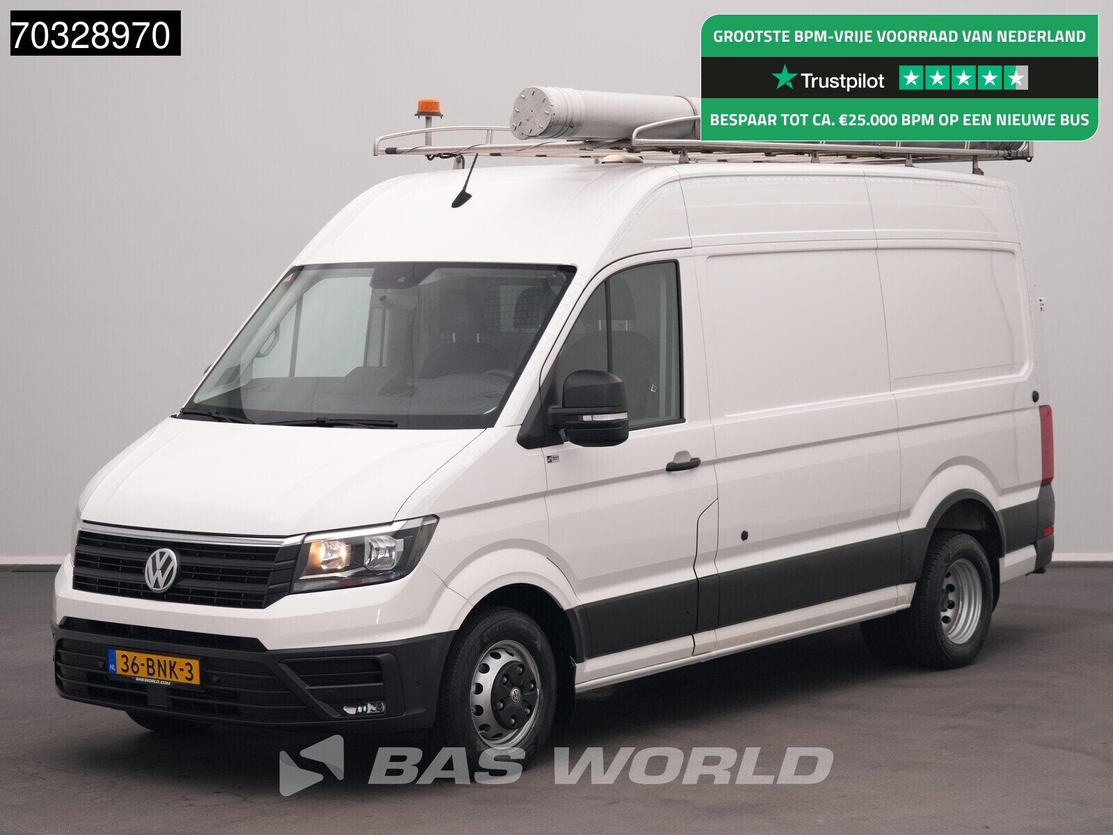 Volkswagen Crafter 177pk 50 Dubbellucht L3H3 Werkplaatsinric, Auto's, Bestelwagens en Lichte vracht, Stof, Gebruikt, Euro 6, 4 cilinders