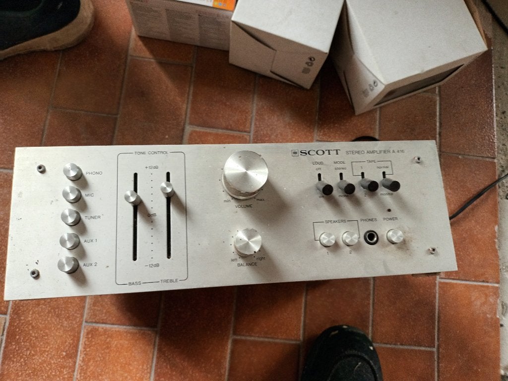 vintage H.H. Scott A-416 Stereo Versterker (Jaren 70), Audio, Tv en Foto, Ophalen of Verzenden, Gebruikt, Stereo