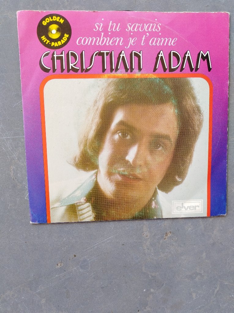 †CHRISTIAN ADAM: "Si tu savais combien je t' aime"(+ FR.SET), 7 inch, Zo goed als nieuw, Pop, Fotohoes