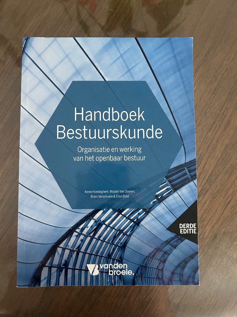 Handboek bestuurskunde, Boeken, Ophalen, Zo goed als nieuw, Maatschappijleer, Diverse auteurs