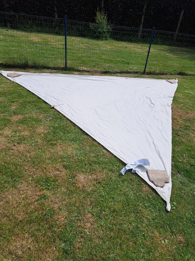 Schaduwdoek 3 hoek, 3x 4m. Livrano, Caravans en Kamperen, Ophalen