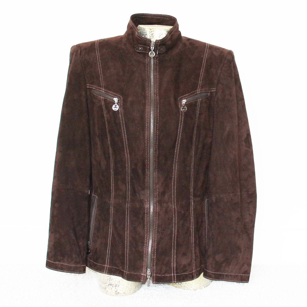 Veste Gerry Weber en daim doux pour femmes (taille 44) €200,, Vêtements | Femmes, Taille 42/44 (L), Comme neuf, Brun, Gerry Weber