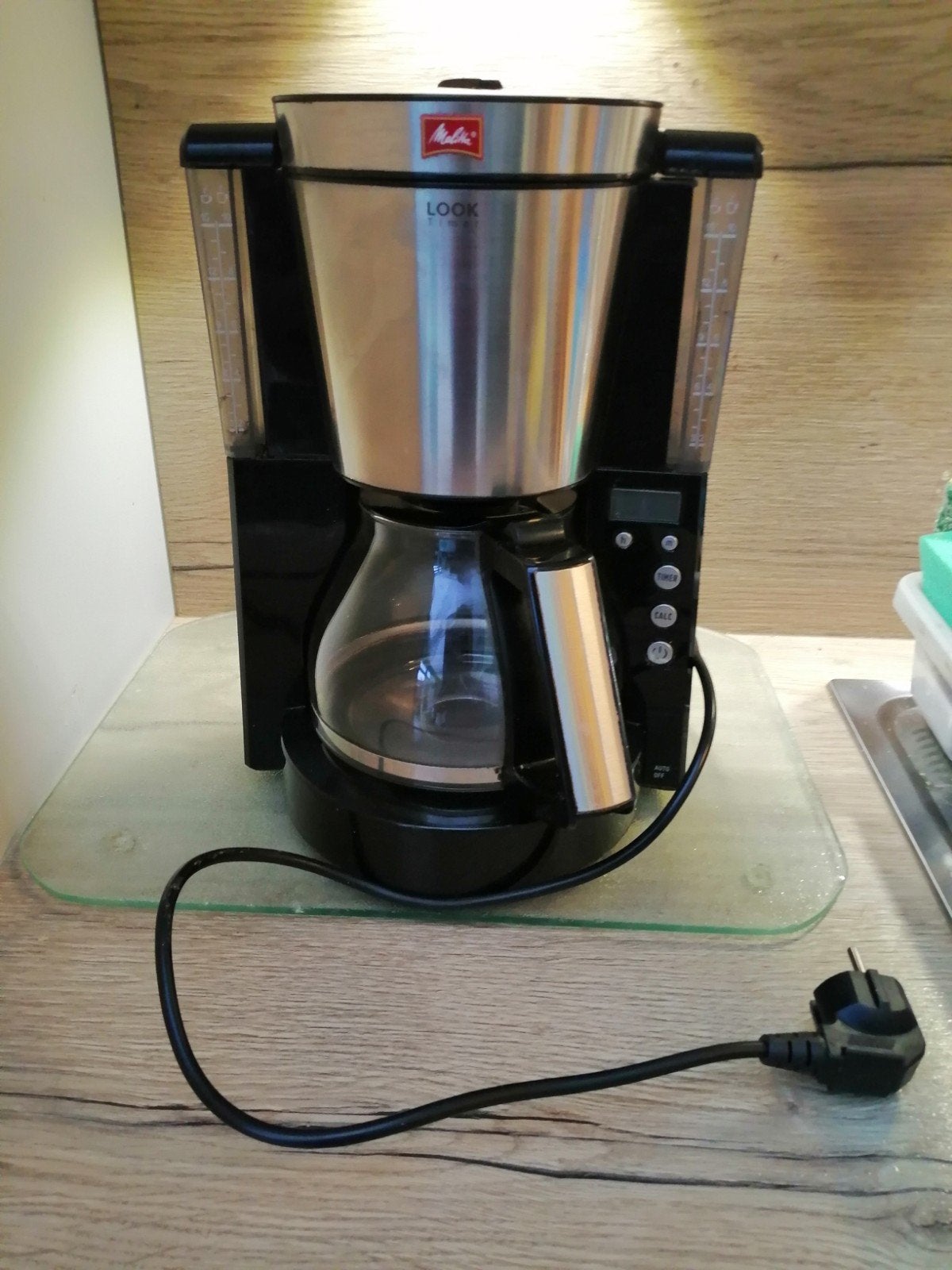 Percolator Melitta Look Timer, in perfecte staat, Ophalen, Gebruikt, Koffiemachine, Gemalen koffie