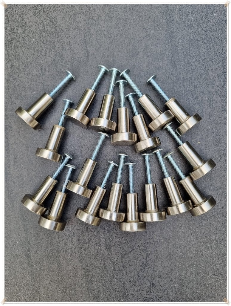 LINEA BERTOMANI – BOUTONS DE PORTES/TIROIRS INOX 25MM (18), Overige typen, Ophalen of Verzenden, Zo goed als nieuw, Inox