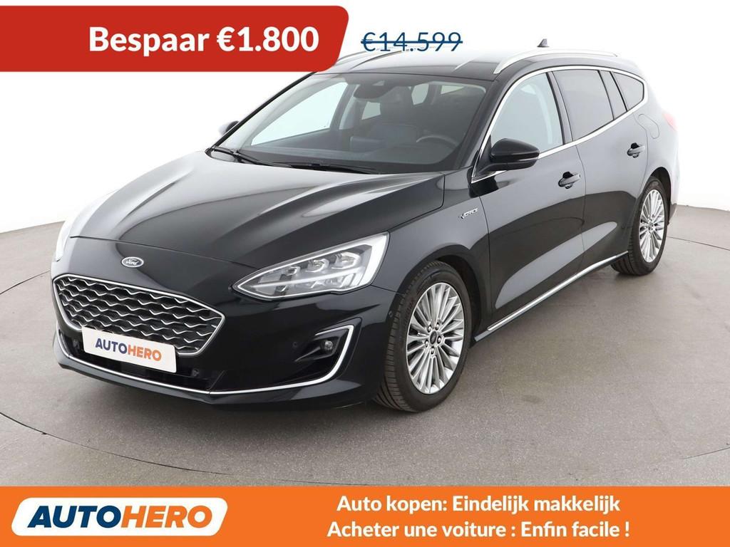Ford Focus 2.0 TDCi EcoBlue Vignale (bj 2019, automaat), Auto's, Gebruikt, Zwart, 150 pk, Te koop