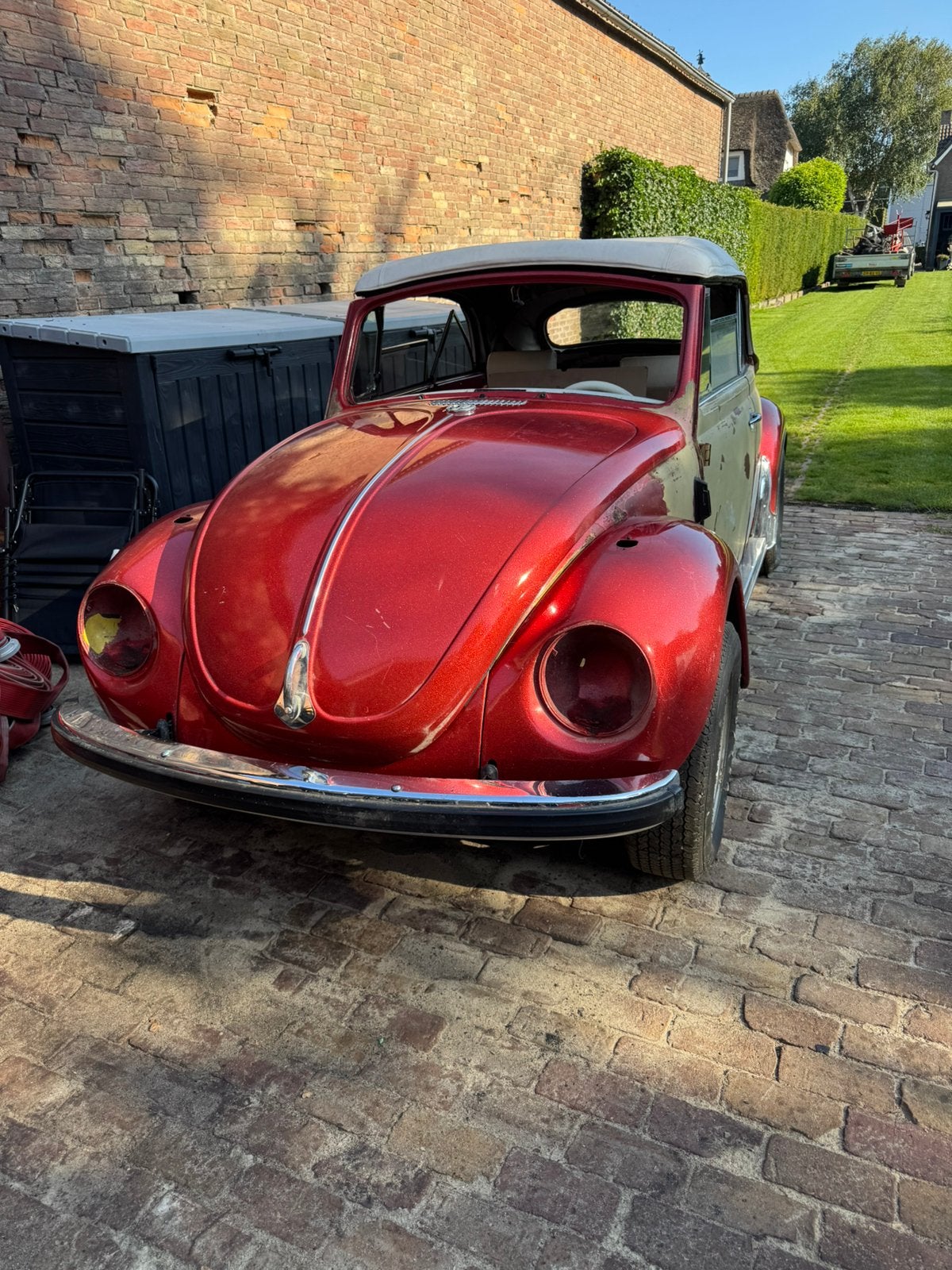 Vw kever cabrio met dubbele Riechert carburateurs, Ophalen, Gebruikt